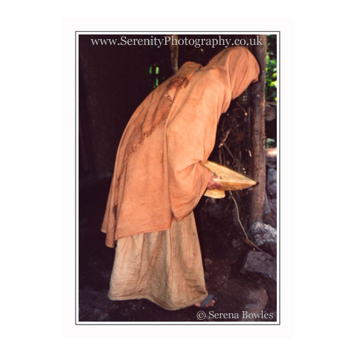 Robed Ethiopian holy woman.